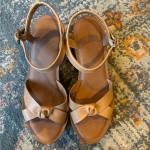 Target Brown Knot Front Ankle Strap Sandals